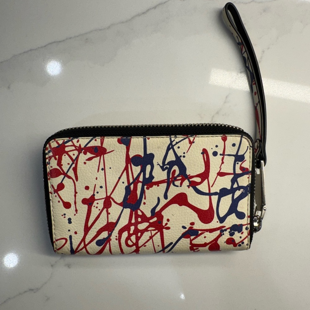 Marc Jacobs Red and Blue Abstract Wallet